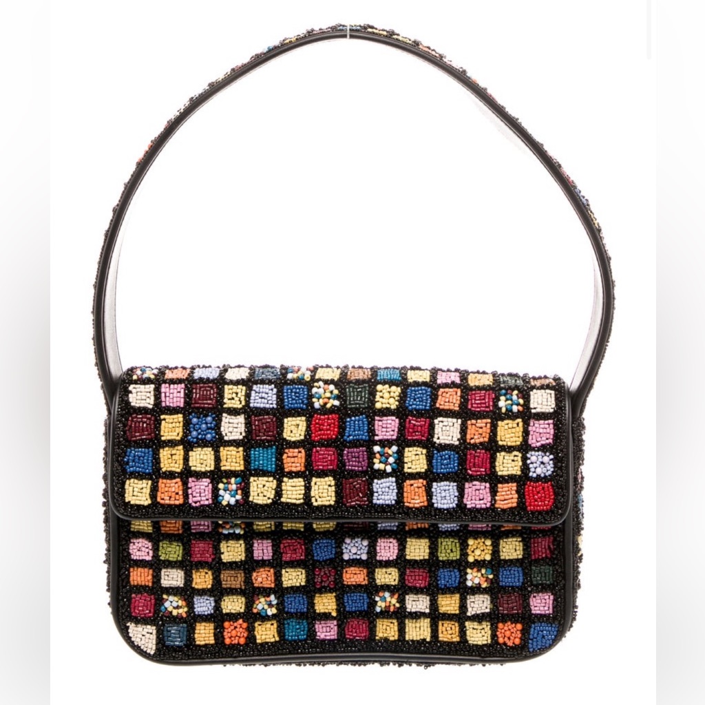 Staud Tommy Bag In Disco Multicolor Beaded Shoulder Bag